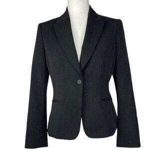 Tahari Women’s Black Quiet Luxury One Button Business‎ Career Blazer P/C36